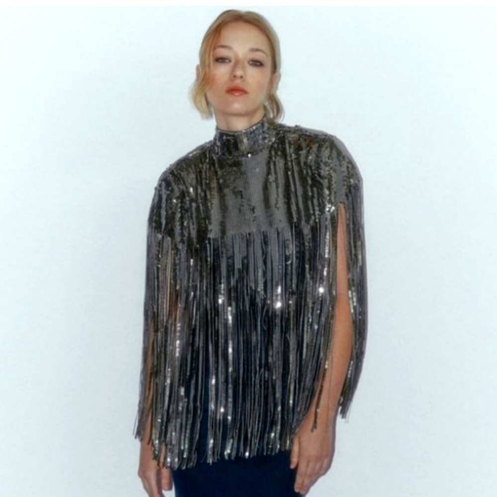 Zara sequin cape. S/M